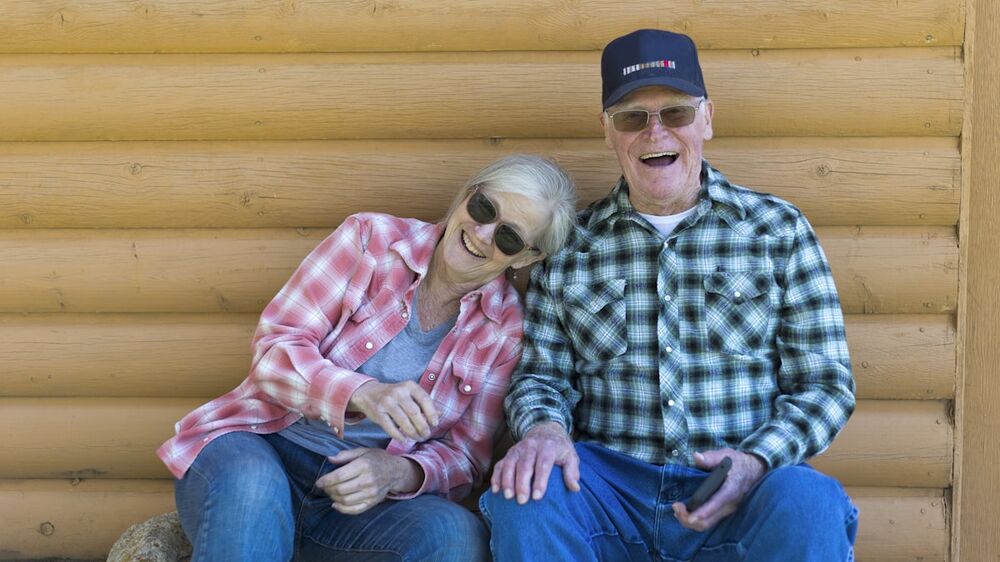 Happy active older couple &mdash; red light therapy for healthy aging